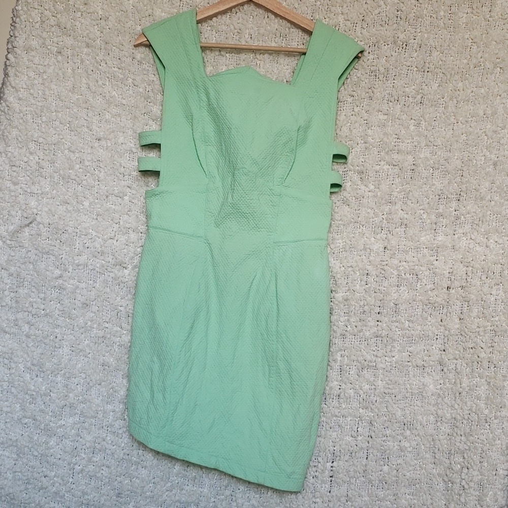 THIERRY Mugler ACTIV light green pique dress size 44